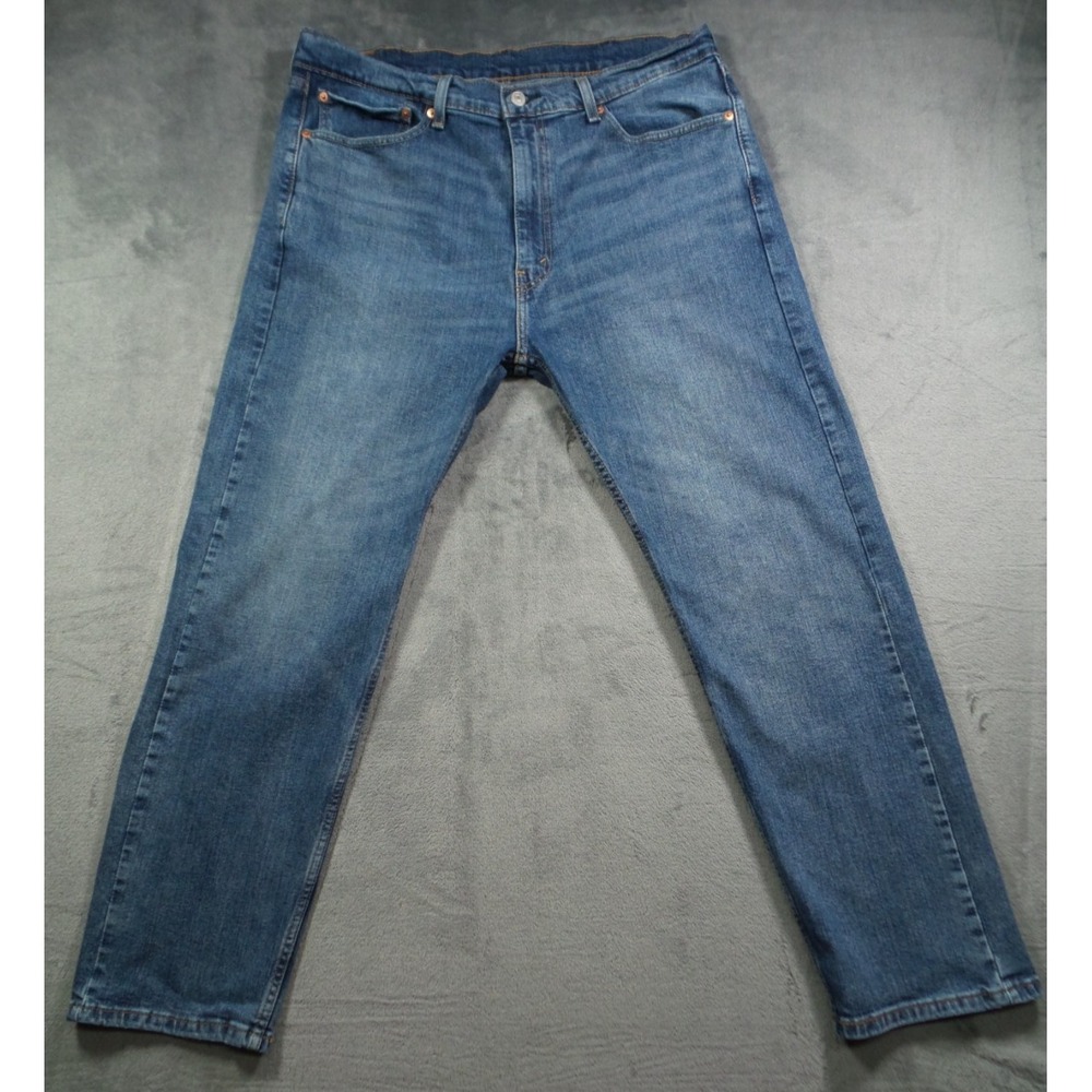 Levis Mens Jeans 38 x 30 Blue Denim 505 Straight Leg Regular Fit Stretch